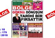 BÖLGE GAZETESİ , YIL:18 , SAYI: 179 , ”KASIM 2018”