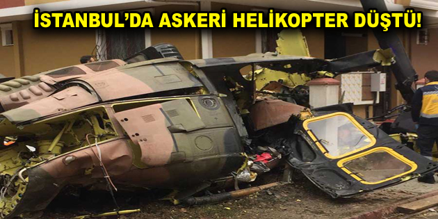 İstanbul Sancaktepe’de helikopter düştü