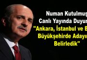 Numan Kurtulmuş Canlı Yayında Duyurdu! Numan Kurtulmuş Canlı Yayında Duyurdu: