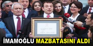 Ekrem İmamoğlu mazbatasını aldı