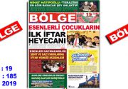BÖLGE GAZETESİ , YIL:19 , SAYI: 185 , ”MAYIS” SAYISI