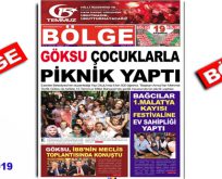 BÖLGE GAZETESİ , YIL:19 , SAYI: 187 , ”TEMMUZ” SAYISI ÇIKTI!..