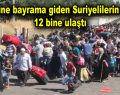 Ülkesine bayrama giden Suriyelilerin sayısı 12 bine ulaştı