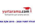 ANKARA İÇİN 2019 – 2020 YURT FİYATLARI