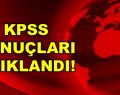 KPSS lisans sonuçları açıklandı