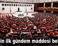 Meclisin ilk gündem maddesi belli oldu