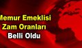 Memur emeklisi zam oranları belli oldu