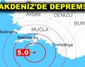 Akdeniz’de 5,1 şiddetinde deprem meydana geldi
