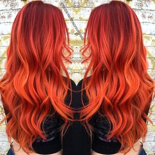 Kızıl ombre saç renkleri ve modelleri