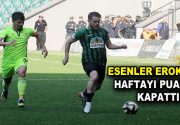 ESENLER EROKSPOR HAFTAYI PUANSIZ KAPATTI Lider Kocaelispor’la karşılaşan Esenler Erokspor, zirve yarışındaki