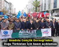 Anadolu Gençlik Derneği’nden Doğu Türkistan İçin basın açıklaması