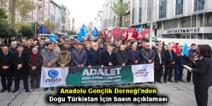 Anadolu Gençlik Derneği’nden Doğu Türkistan İçin basın açıklaması