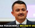 Bakan Pakdemirli müjdeyi verdi!