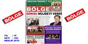 BÖLGE GAZETESİ , 192. ”ARALIK” SAYISI ÇIKTI!..