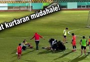 DİLİ BOĞAZINA KAÇAN SPORCUYU KURTARDI Esenler Stadyumu’nda antrenman yaptığı sırada