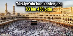 Türkiye’nin hac kontenjanı 83 bin 430 oldu