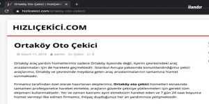 Ortaköy Oto Çekici İçin Doğru Adresi: HizliCekicicom