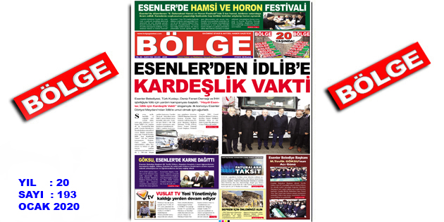 BÖLGE GAZETESİ ”OCAK” SAYISI ÇIKTI!..