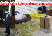 Bağcılar’da sahte kolonya üreten depoya baskın Bağcılar’da zabıta ve polis