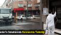 Esenler’in sokaklarında koronavirüs temizliği