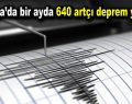 Malatya’da bir ayda 640 artçı deprem yaşandı