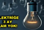 Elektrik fiyatına 3 ay zam yapılmayacak Elektrik fiyatlarına önümüzdeki 3
