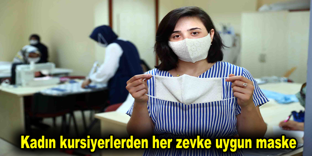 Kadın kursiyerlerden her zevke uygun maske