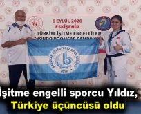 İşitme Engelli sporcu Yıldız, Türkiye üçüncüsü oldu