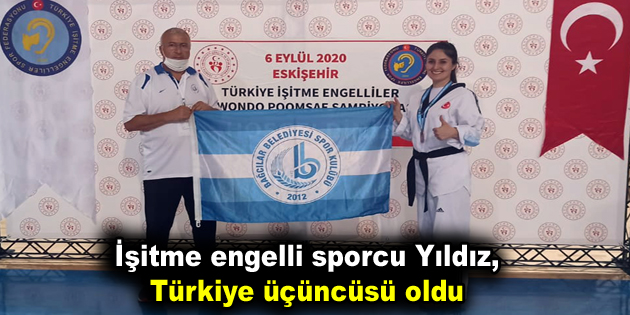 İşitme Engelli sporcu Yıldız, Türkiye üçüncüsü oldu