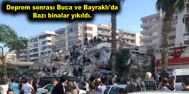 Deprem sonucu birçok bina hasar aldı