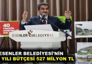 2021 YILI BÜTÇESİ 527 MİLYON TL Esenler Belediyesi’nin 2021 yılı