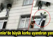 Esenler’de büyük korku uyandıran yangın! Esenler’de bir binada çıkan yangında