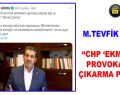 CHP ‘EKMEK’TEN PROVOKASYON ÇIKARMA PEŞİNDE!