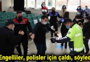 Engelliler, polisler için çaldı, söyledi Bağcılar Belediyesi Feyzullah Kıyıklık Engelliler