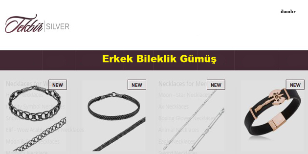 Erkek Bileklik Gümüş