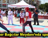 Gençler Bağcılar Meydanı’nda spor yaptı