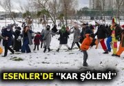 ESENLER’DE ”KAR ŞÖLENİ” Esenler 15 Temmuz Millet Bahçesi’ndeki kar şöleni eğlenceyi zirveye