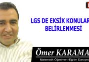 LGS DE EKSİK KONULARIN BELİRLENMESİ Lgs sınavına hazırlıkta en önemli