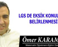 LGS DE EKSİK KONULARIN BELİRLENMESİ