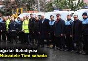 Bağcılar Belediyesi Karla Mücadele Timi sahada Bağcılar Belediyesi, kar yağışının
