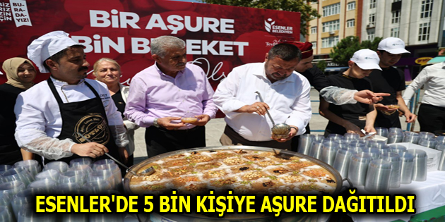 ESENLER’DE 5 BİN KİŞİYE AŞURE DAĞITILDI