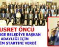 NUSRET ÖNCÜ, PÜTÜRGE BELEDİYE BAŞKAN ADAYLIĞI İÇİN SEÇİM STARTINI VERDİ