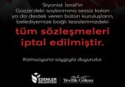 ESENLER BELEDİYESİ’NDEN İSRAİL’E BÜYÜK TEPKİ! Esenler Belediyesi İsrail’in Gazze’de yaptığı