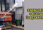 ESENLER’DE OKULLAR İLAÇLANIYOR Esenler Belediyesi, eğitime verilen arada ilçe genelindeki