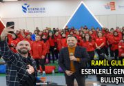 DÜNYA ŞAMPİYONU ATLET ESENLERLİ GENÇLERLE BULUŞTU Esenler Belediyesi tarafından düzenlenen