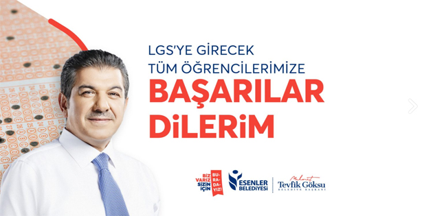 ESENLER BELEDİYESİ’NDEN SINAVA GİRECEK ÖĞRENCİLERE DESTEK