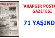”ARAPGİR POSTASI” GAZETESİ 70 YILI GERİDE BIRAKTI Malatya’nın Arapgir ilçesinde,