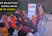 ESENLER BELEDİYESİ İFTAR SOFRALARINI GAZZE’DE KURDU Esenler Belediyesi, bu yıl