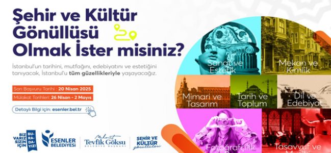 ŞEHİR VE KÜLTÜR GÖNÜLLÜLERİ BAŞVURULARI BAŞLADI!