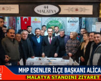 MHP ESENLER İLÇE BAŞKANI ALİCAN ERDOĞAN’DAN MALATYA STANDINA ANLAMLI ZİYARET